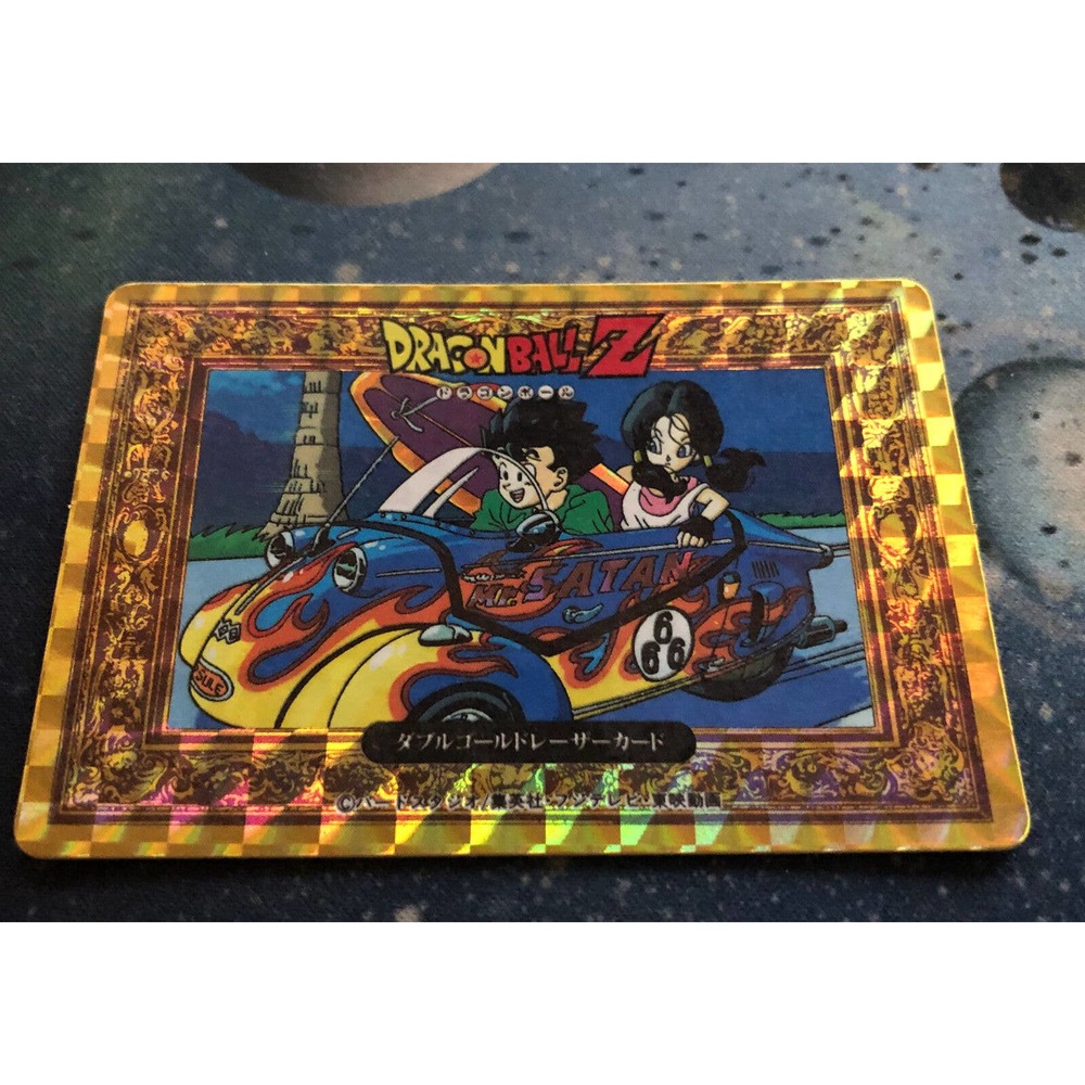 Dragon Ball Z Amada Hero Collection Gohan Videl Double Gold Laser Prism Card